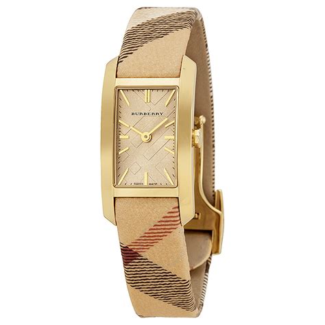 burberry rose gold check watch|burberry pioneer gold ion plate.